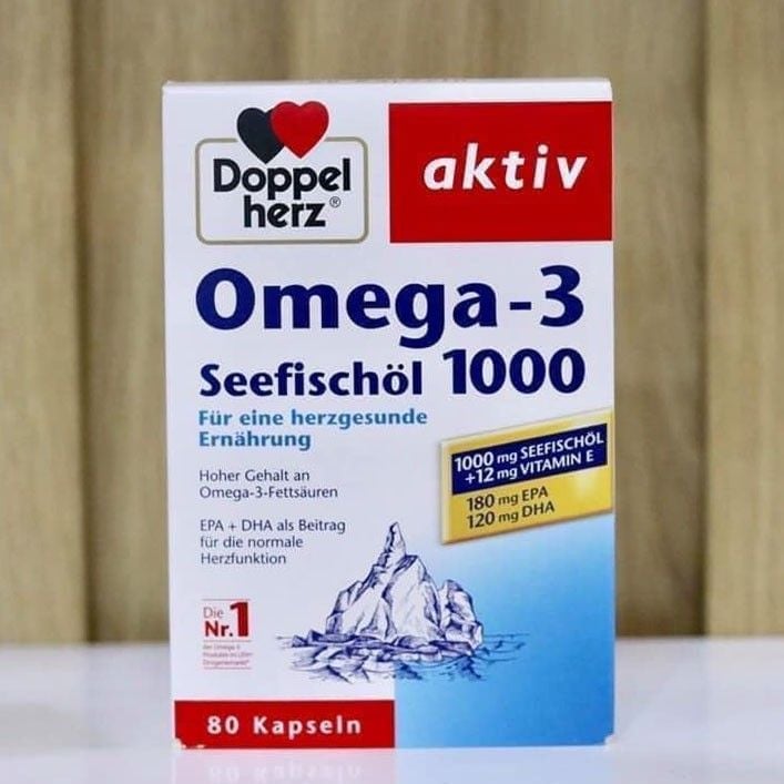  Viên Nang Dầu Cá Doppelherz Omega 3 Seefischol 1000, 80 Viên 