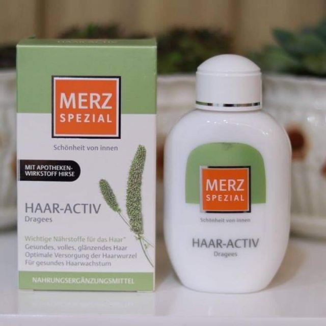  Thuốc Mọc Tóc Hộp Màu Xanh Merz Spezial Haar Activ, 120 Viên 