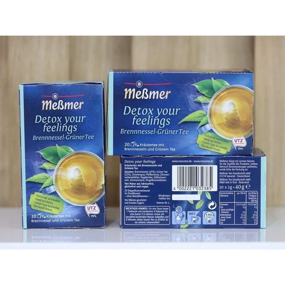  Trà detox hộp 20 gói hãng Mebmer, giảm cân, thanh lọc cơ thể, đào thải độc tố 