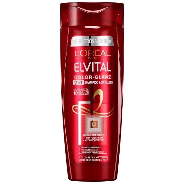  Dầu gội xả Elvital Shampoo Spülung 2in1 Color Glanz 