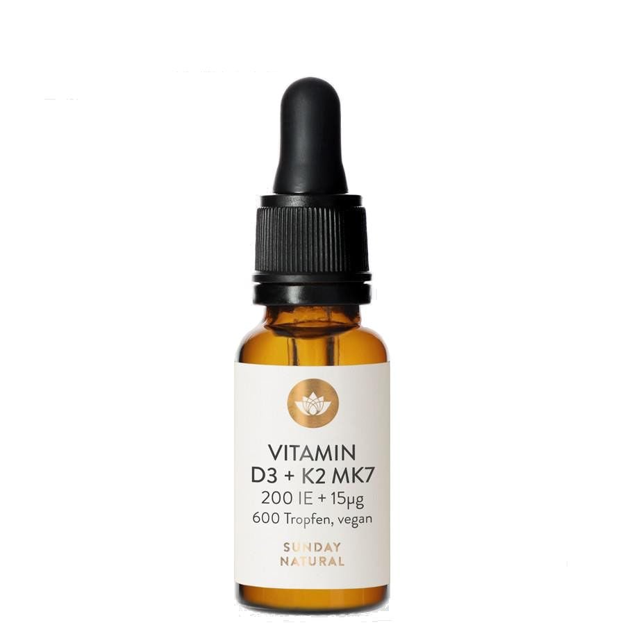 Vitamin D3 K2 MK7 200IE Sunday Natural Tăng Chiều Cao, Chống Còi Xương, 20  ml