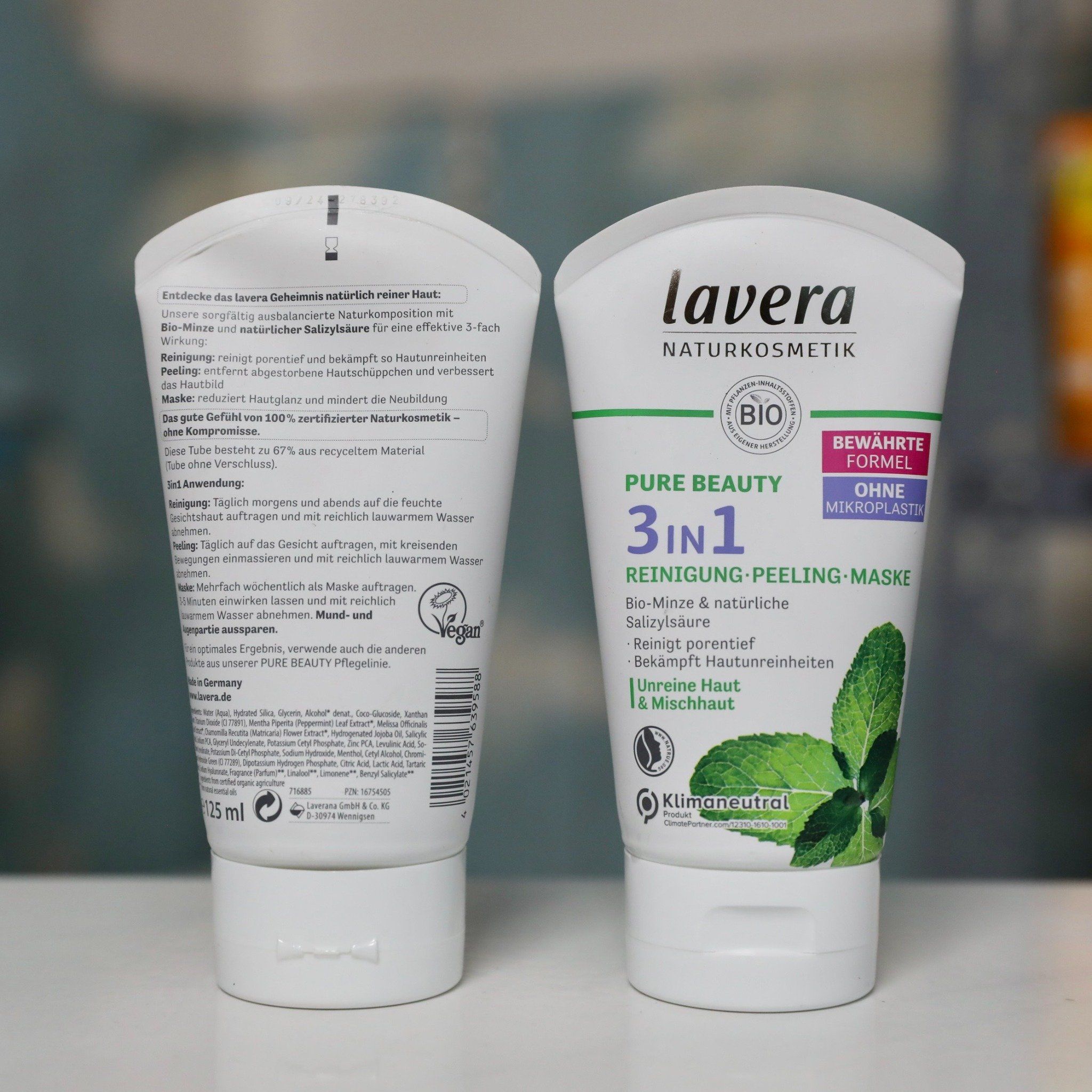  Sữa rửa mặt LAVERA BIO 3in1 - Sản phẩm 100% thiên nhiên, 125ml 