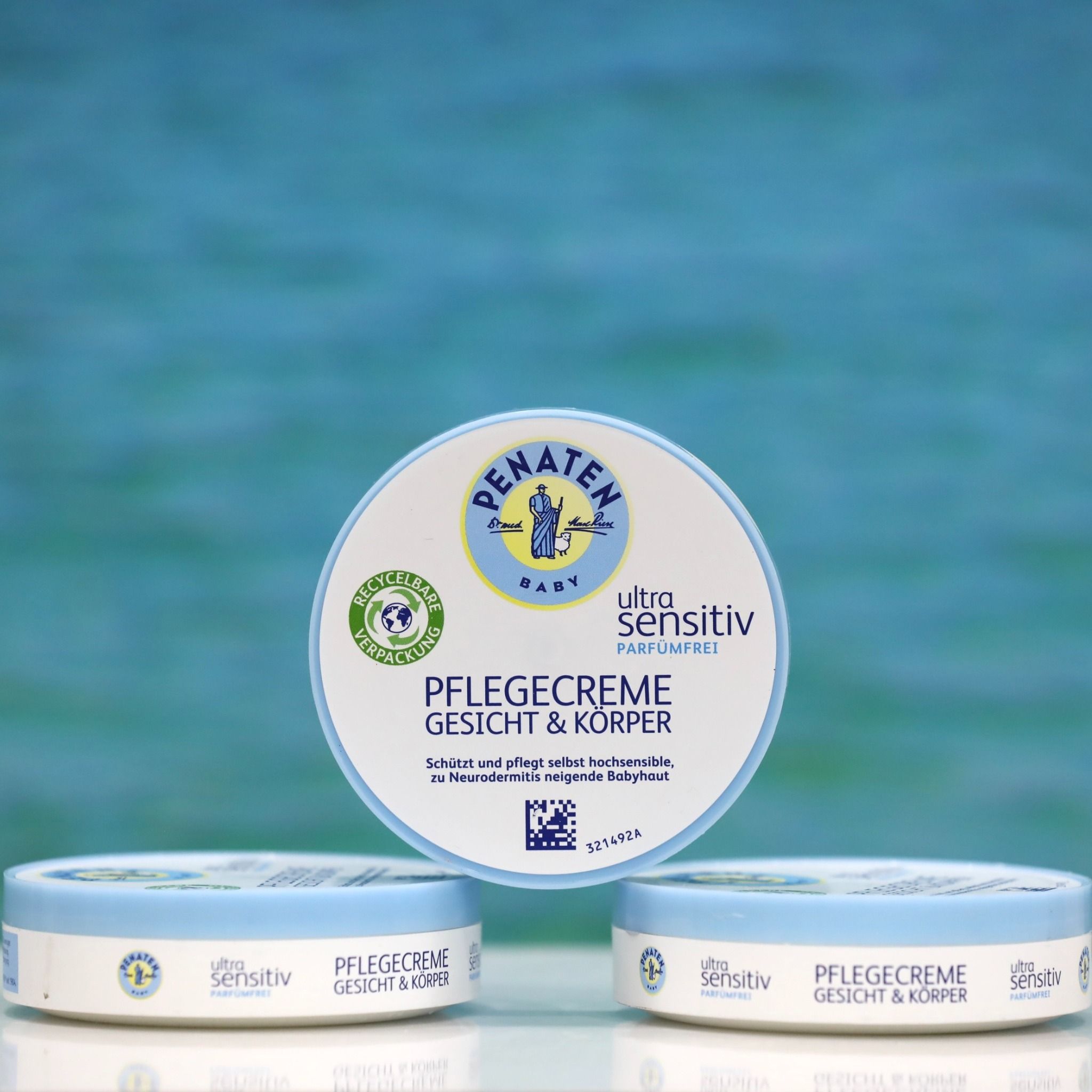  Kem dưỡng ẩm Penaten Pflegecreme Gesicht & Korper Màu Trắng Cho Trẻ Sơ Sinh, 100ml 