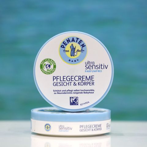  Kem dưỡng ẩm Penaten Pflegecreme Gesicht & Korper Màu Trắng Cho Trẻ Sơ Sinh, 100ml 