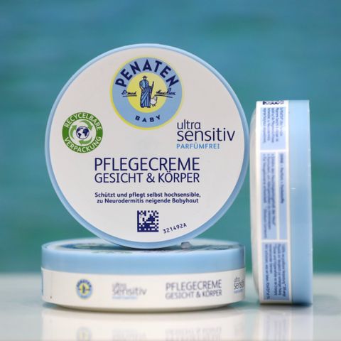  Kem dưỡng ẩm Penaten Pflegecreme Gesicht & Korper Màu Trắng Cho Trẻ Sơ Sinh, 100ml 