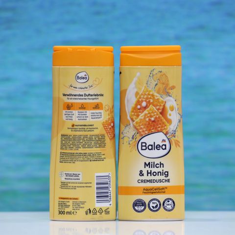  Sữa tắm Balea Cremedusche Milch & Honig mật ong chai 300ml 
