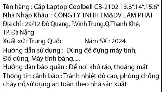 Túi Xách Coolbell 2102