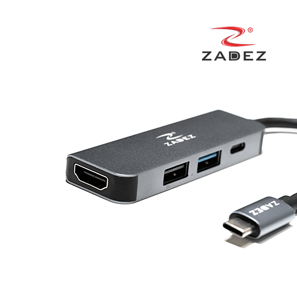 Bộ Chia Zadez Type C 4 in 1 ( HDMI , USB 3.0 , USB 2.0 . 1 Đầu Sạc type C