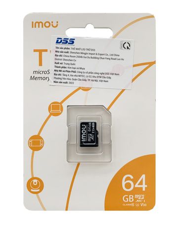 Thẻ nhớ Imou Micro SD 64GB ST3-64-T1