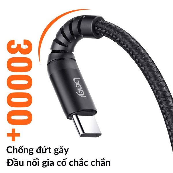 Cáp dù sạc nhanh Type-C Bagi dài 1.8m CH180 (2023)