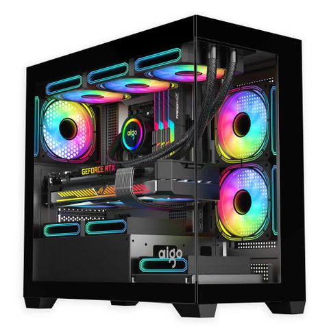 Vỏ case Aigo C218M đen (Form M-ATX/ITX 455*280*515mm, USB 3.0*1+USB 2.0*2)