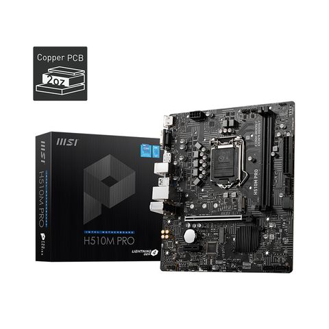 Mainboard MSI H510M PRO (Intel H510, Socket 1200, m-ATX, 2 khe Ram DDR4)