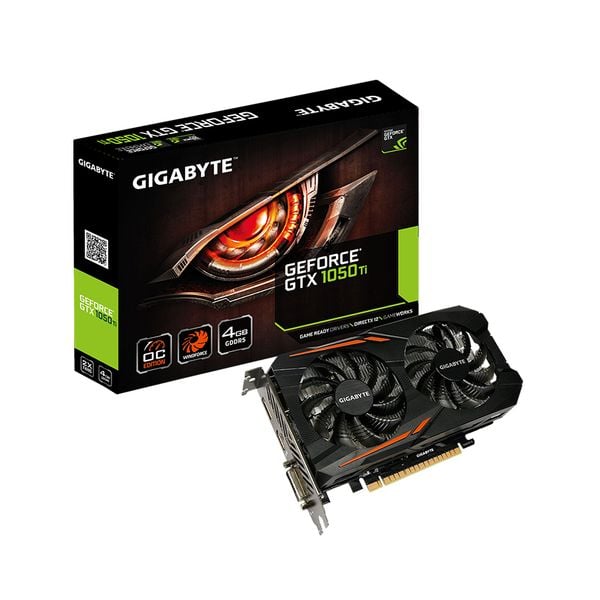 Card màn hình GIGABYTE GeForce GTX 1050Ti 4GB GDDR5 OC (GV-N105TOC-4GD)