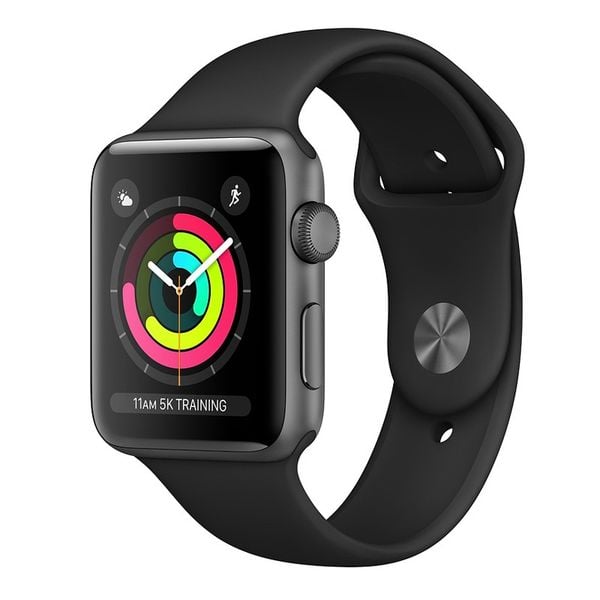Apple Watch Seri 3 GPS 42mm viền nhôm dây cao su - Chính hãng