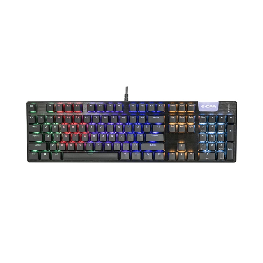 Bàn phím Edra EK312 đen Blue sw (USB/Led Rainbow)