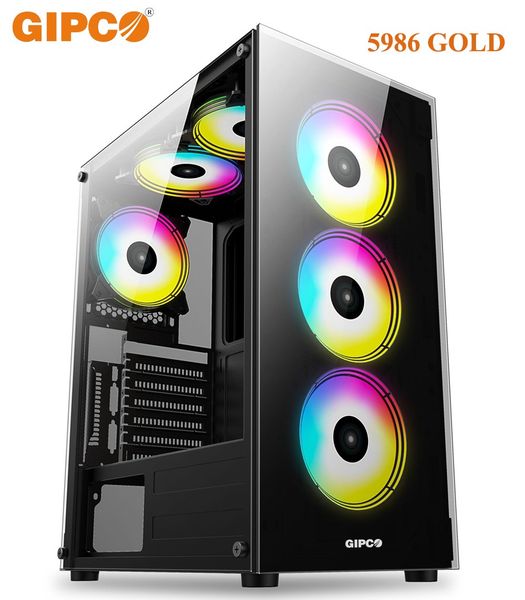 Vỏ Case Máy Tính GIPCO 5986 GOLD KO FAN