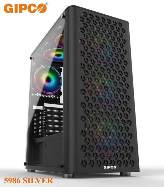 Vỏ Case Máy Tính GIPCO 5986 SILVER KO FAN