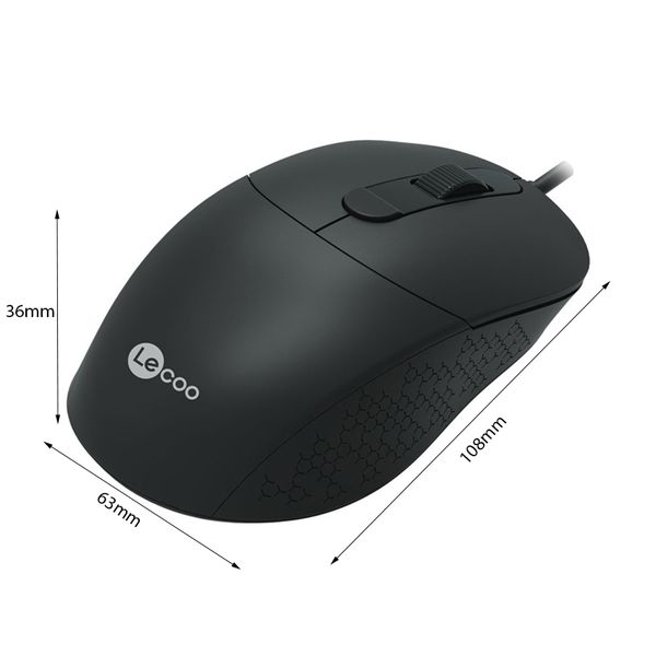 CHUỘT CÓ DÂY LECOO MS102 ĐEN