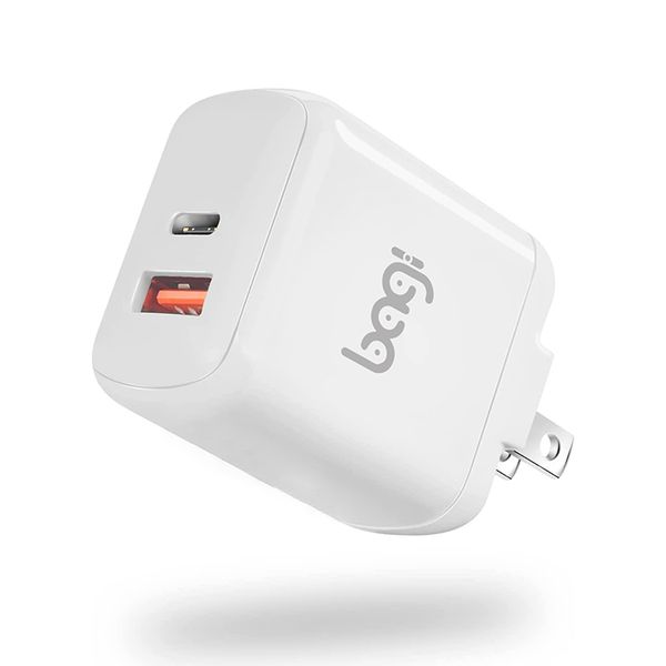 Củ sạc nhanh Bagi 30W 2 cổng USB Type-C PD30W