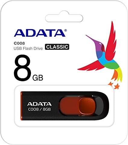 USB ADATA AC008 RKD Đen Đỏ