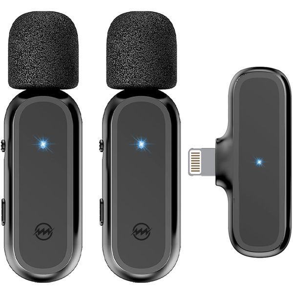 Micro không dây K61 lọc ồn thông minh kết nối cổng Lighning ( Có dock sạc ) 2 Mic