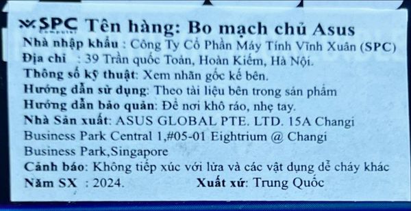 Mainboard Asus Prime H510M-K VGA + HDMI