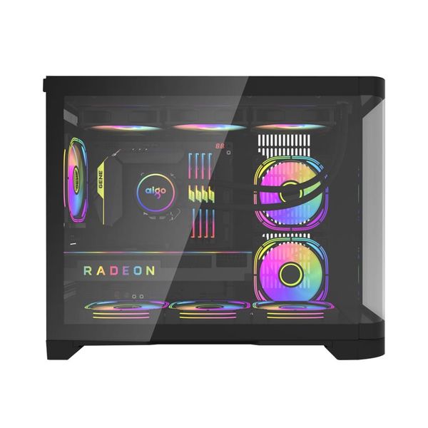 Vỏ case Aigo ARC1 đen (Form M-ATX/ITX 435*340*525mm, USB 3.0 USB 2.0)