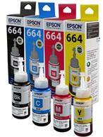 Bộ mực màu Epson Dòng L Series  4 màu Hàng chính hãng Bộ 04 màu - ĐEN + VÀNG + ĐỎ + XANH  -  Mua nguyên 01 bộ 4 màu giá được ưu đãi hơn