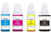 Bộ mực màu CANON dòng G series (G1000/ G1010...vv) Hàng chính hãng - Bóc máy Bộ 04 màu - ĐEN + VÀNG + ĐỎ + XANH - Không bán rời