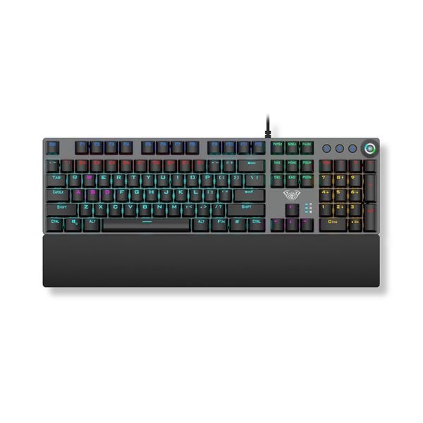 BÀN PHÍM CƠ GAMING AULA F2058 MÀU ĐEN (BLUE SWITCH, USB, LED NHIỀU MÀU)