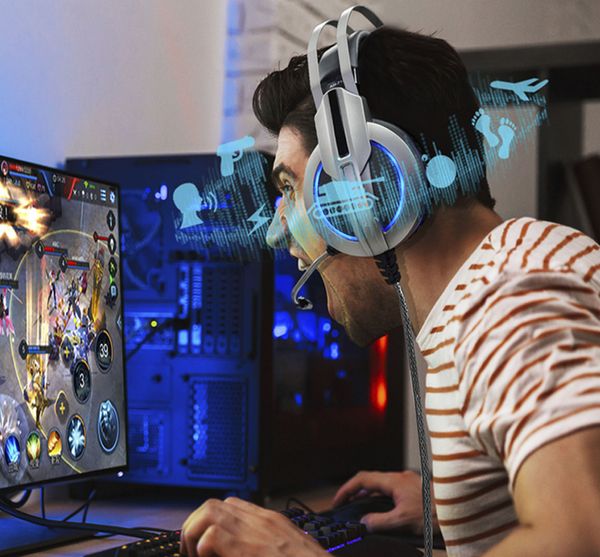 Tai nghe Soundmax chụp tai có mic AH-712 Gaming USB