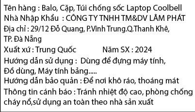 Túi chống sốc Coolbell 15