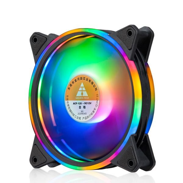 Quạt tản nhiệt máy tính Golden Field S01 (Double Side, Ring + inner RGB ) - Hàng chính hãng