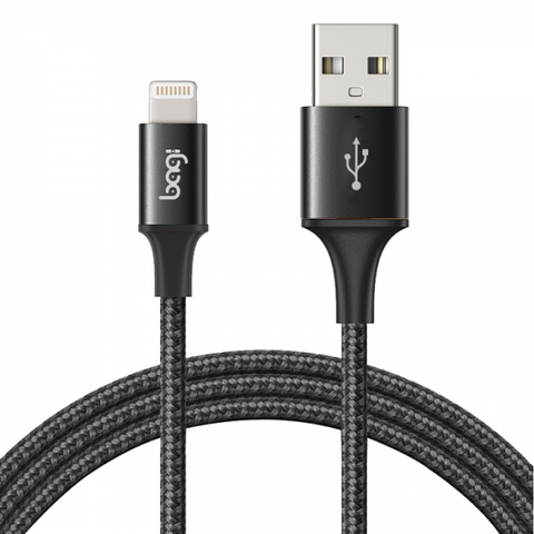 Cáp sạc nhanh bện dù Bagi USB - Lightning dài 1m IS100