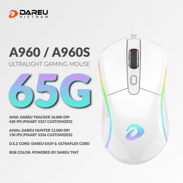Chuột chơi game Dareu A960S Black (USB)
