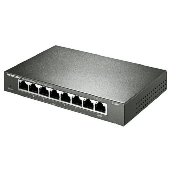 SWICH POE Mercury 8 Port POE 100 + 2  cổng UPLINK Mercury MS10CPS