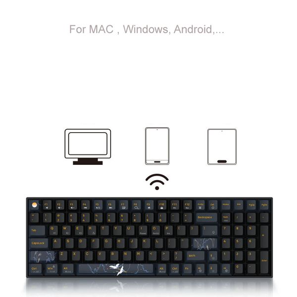 Bàn phím cơ không dây Newmen GM1000 (KailhBox Axis) (USB)