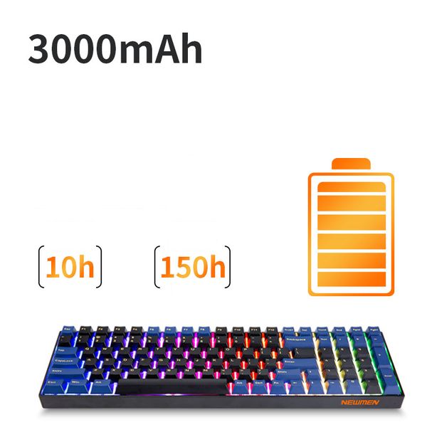 Bàn phím cơ không dây Newmen GM1000 (KailhBox Axis) (USB)