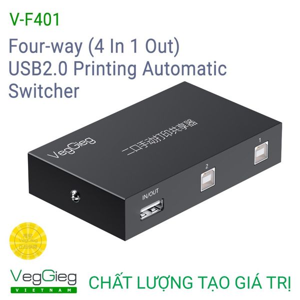 Bộ Chia Máy in 1 ra 2 Bấm Công Tắc VegGieg V-F401
