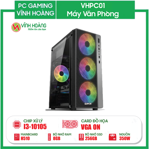 PC GAMING VHPC01 i3 10105/H510/8GB RAM/256GB/350W