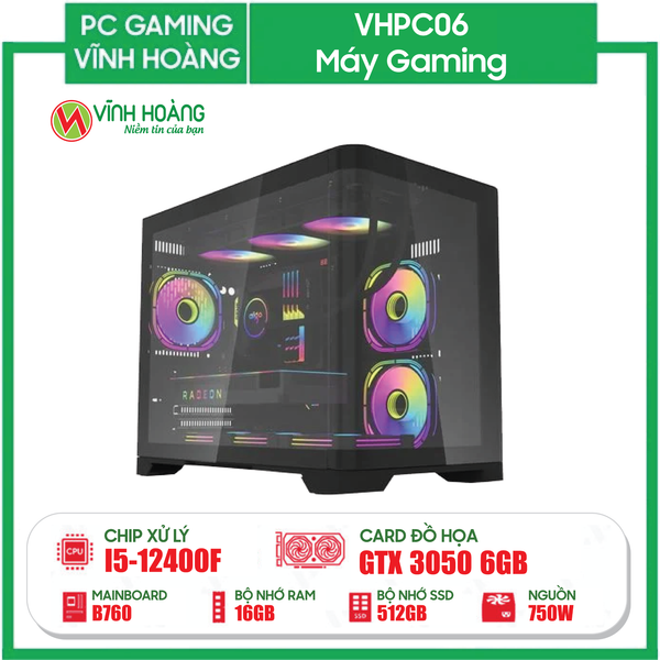 PC GAMING VHPC06 i5 12400F/B760/16GB RAM/512GB SSD/GTX 3050/750W
