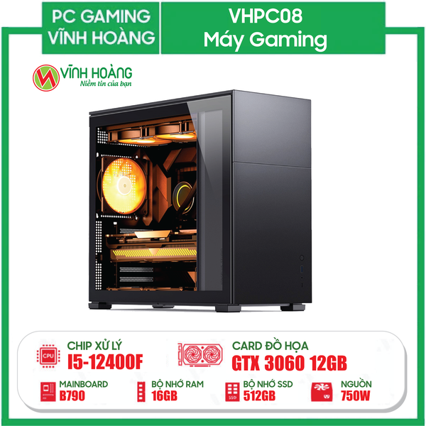 PC GAMING VHPC08  (i5 12400F/B760/16GB RAM/SSD 512GB/GTX 3060 12G/750W)