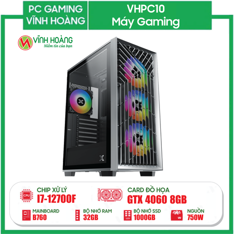 PC GAMING VHPC10 I7 12700F/B760/32GB RAM/SSD 1T/GTX 4060/750W