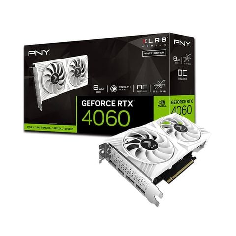 Card màn hình PNY GeForce RTX 4060 8GB OC XLR8 VERTO DF White Edition