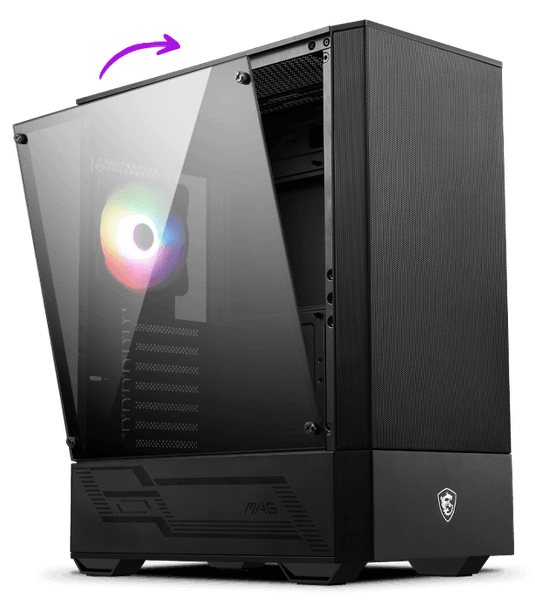 Vỏ Case MSI MAG FORGE 110R (Mid Tower/ Màu Đen/1 Fan Led RGB)