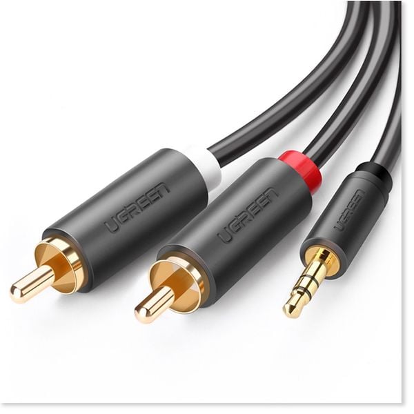 Cáp audio 1 ra 2 RCA (hoa sen) 1M Ugreen 10772 chính hãng