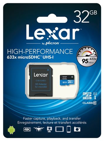 Thẻ Nhớ Lexar Micro SDHC 633X 32GB (100MB/s)