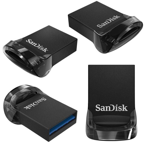 USB Sandisk CZ430 Ultra Fit 3.0 Màu Đen - Ngắn  phù hợp cho oto