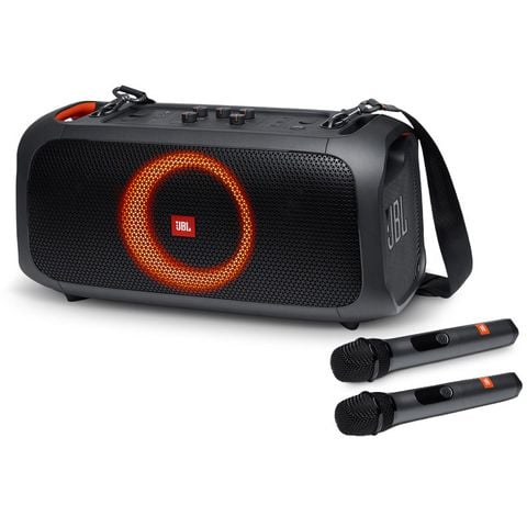 LOA Bluetooth JBL PARTYBOX ON THE GO, PIN 6H, 100W, KÈM 2 TAY MICRO Chính hãng