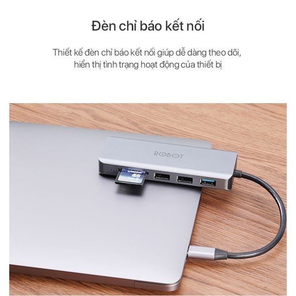 Bộ Chia USB HUB 9 trong 1 HT390 Thiết bị chuyển đổi đa năng MacBook Laptop